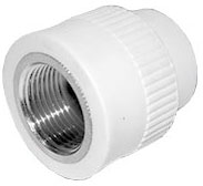 Политэк Муфта PPR белая комби ВР 32 х 3/4" (437305) – фотография-1