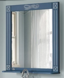 Атолл Зеркало Милана синий/патина серебро – фотография-1