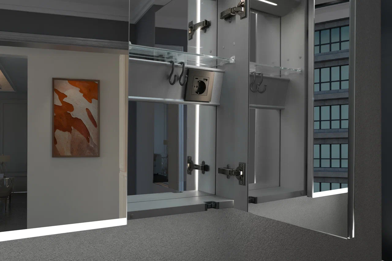 Esbano Зеркальный шкаф с подсветкой ES-3812D 120/70 – фотография-5