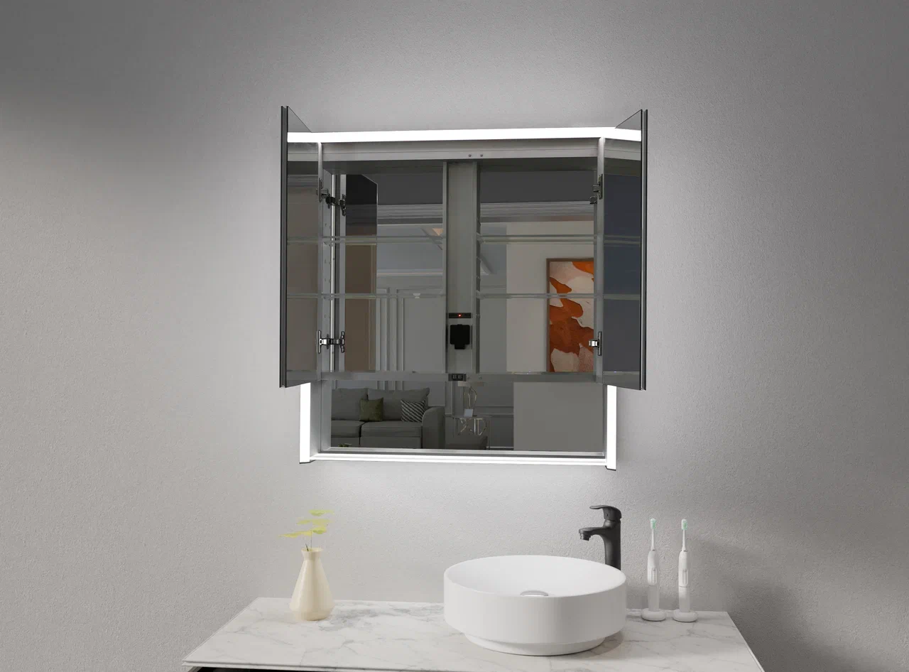 Esbano Зеркальный шкаф с подсветкой ES-3828D 80/85 – фотография-2