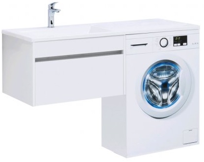 Aquanet Тумба с раковиной Токио 130 L подвесная – картинка-9