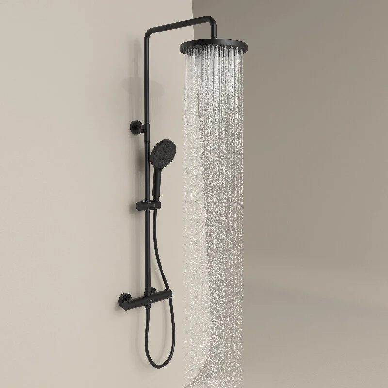 Sancos Душевая система Teo с термостатом черный SC11001MB – фотография-10