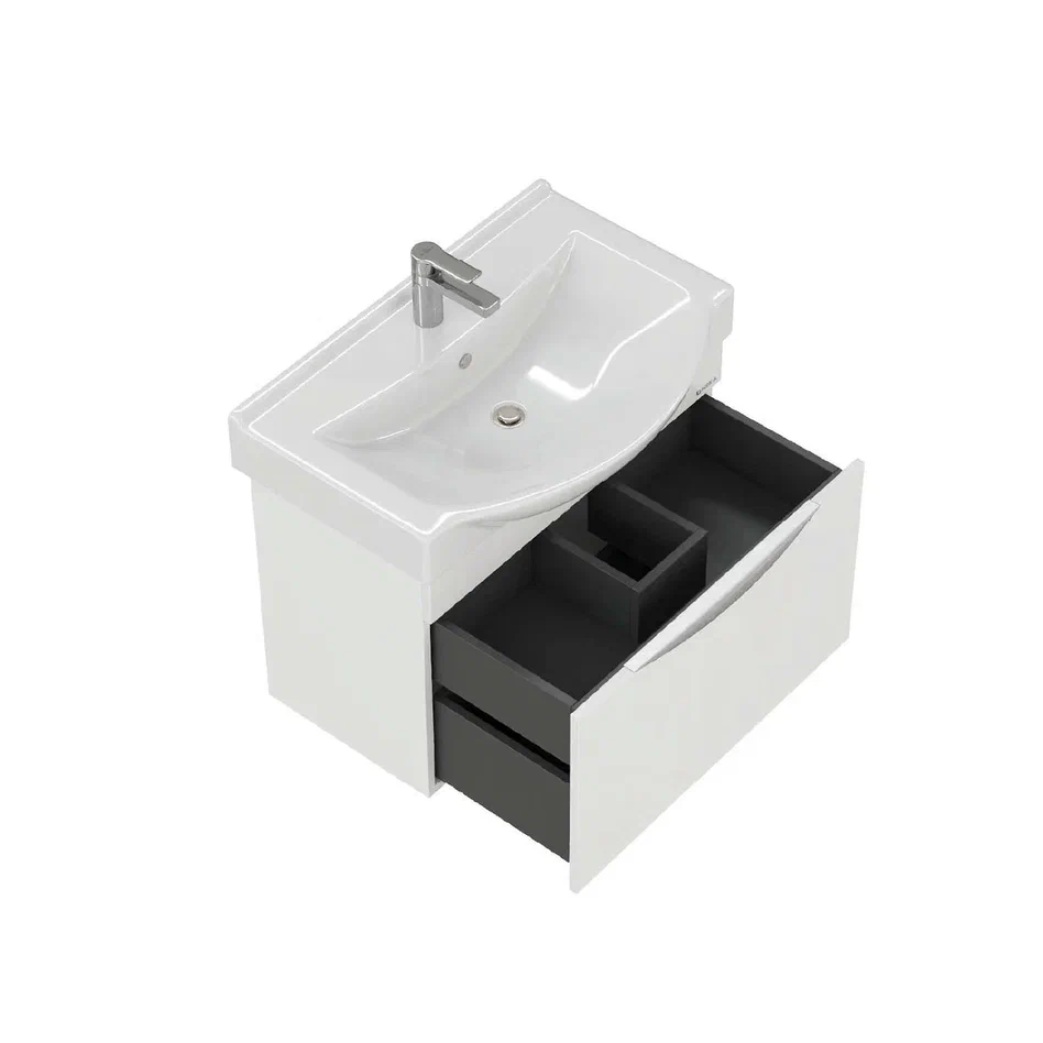 Onika Тумба под раковину Навиа 65 подвесная белая – фотография-9