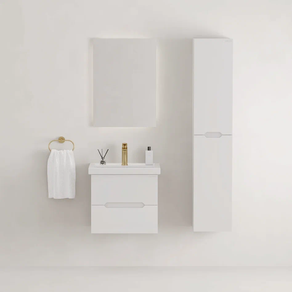 Onika Тумба с раковиной Айленд 50 подвесная белая – фотография-5