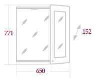 Onika Зеркальный шкаф Валенсия 65.01 R – фотография-3