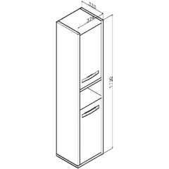 Бриклаер Пенал для ванной "Куба" серая лиственница – фотография-2
