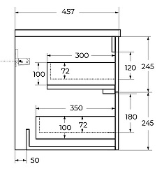 Cezares Тумба с раковиной Duet-N 120 подвесная CZR-8073-120 фисташковый софт – фотография-11