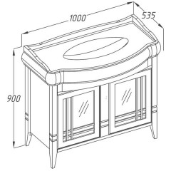 Opadiris Мебель для ванной "Сакура 100" орех – фотография-5