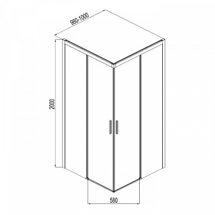Aquanet  Душевой уголок Pleasure AE60-S-100x100U-BT 100x100 – фотография-2