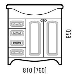 Corozo Тумба с раковиной Классика 80 – фотография-2
