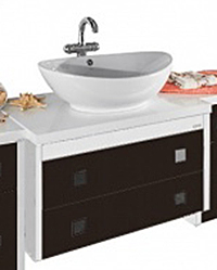 Водолей Мебель для ванной "Сильвия S-40 75" венге/белый – фотография-2