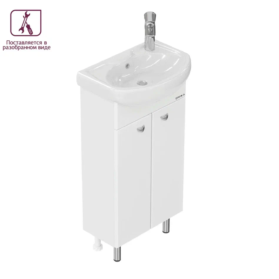 Onika Тумба под раковину Азов 40 напольная белая – фотография-9