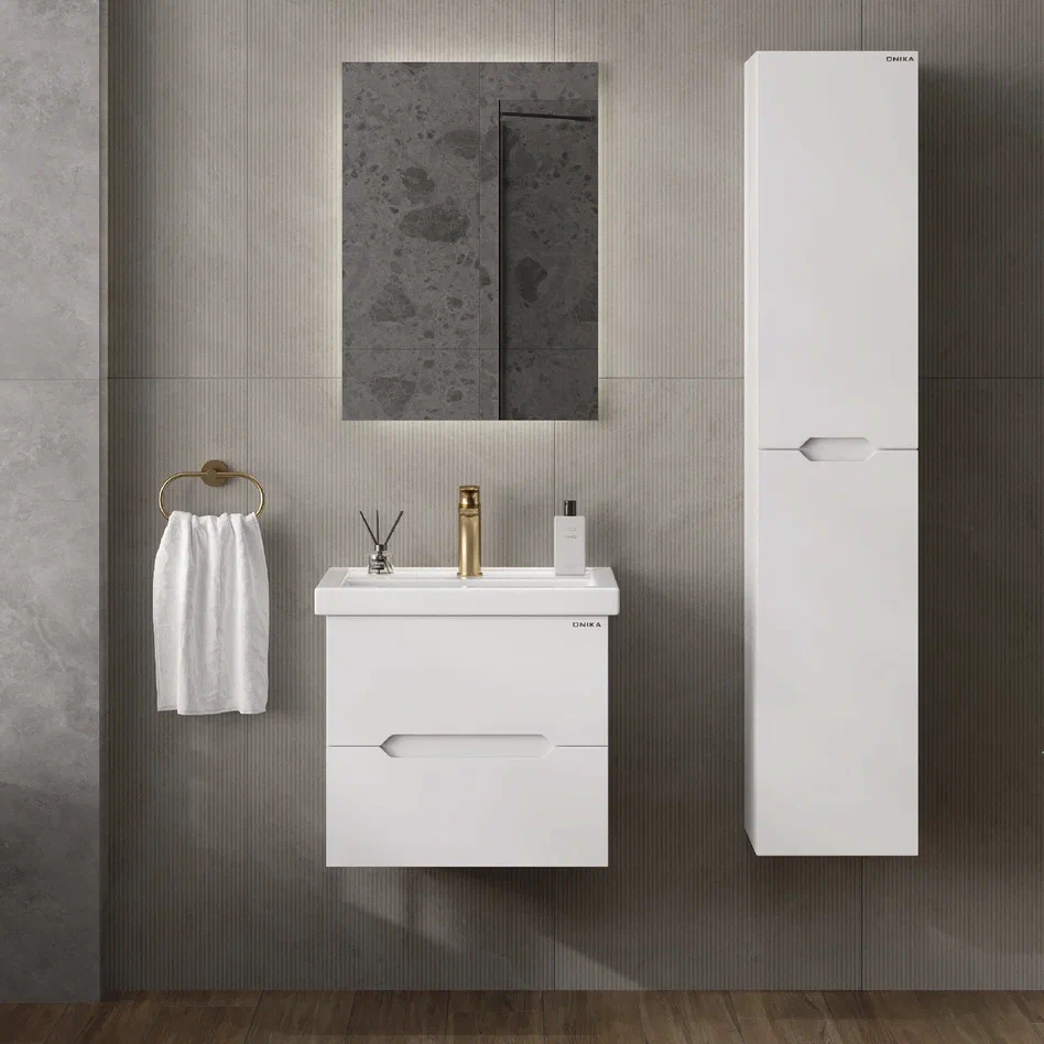 Onika Тумба под раковину Айленд 50 подвесная белая – фотография-4