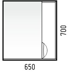 Corozo Зеркало-шкаф Чикаго 65 – фотография-2