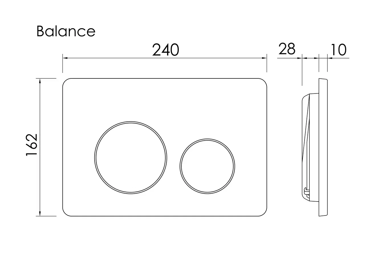 Ceramicanova Кнопка смыва Balance Circle CN12-001W белый глянцевый – фотография-3