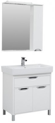 Aquanet Тумба с раковиной Гретта 80 new, белый – картинка-3