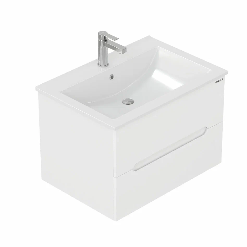 Onika Тумба под раковину Айленд 70 подвесная белая – фотография-5