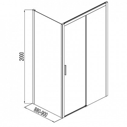 Aquanet Боковая стенка Pleasure AE60-F-90H200U-BT 90 – фотография-2