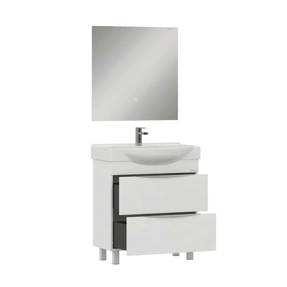 Onika Тумба под раковину Навиа 65 напольная белая – фотография-11