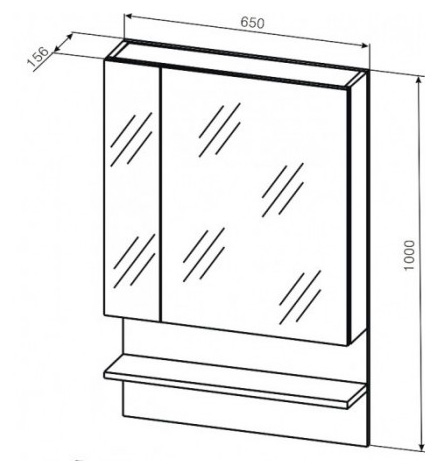 Бриклаер Зеркальный шкаф Аргентина 65 светлая лиственница – фотография-4