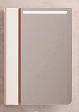 Velvex Зеркальный шкаф Crystal Cub 60 белый/ темный лен – фотография-1