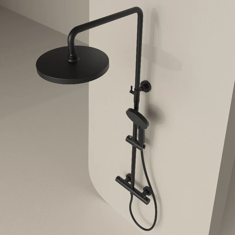 Sancos Душевая система Teo с термостатом черный SC11001MB – фотография-3