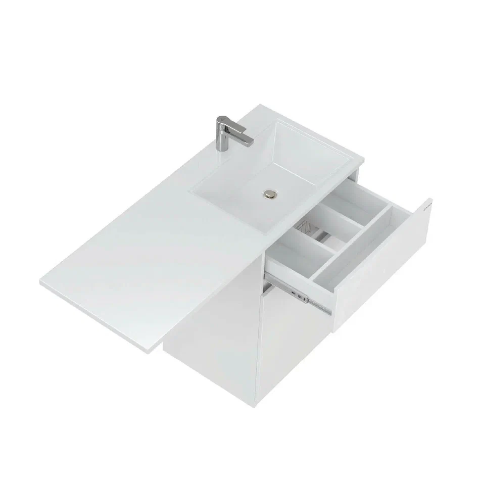 Onika Тумба под раковину Сорго 58 напольная под стиральную машину белая – фотография-10