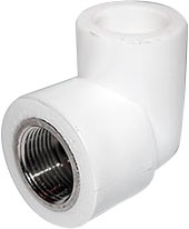 Политэк Угольник PPR белый комби. ВР 20 х 3/4" (437403) – фотография-1