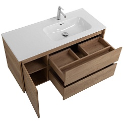 BelBagno Тумба под раковину Kraft 100 R подвесная Rovere Nebrasca Nature – фотография-7