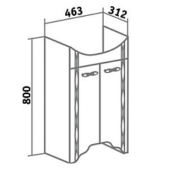 Runo Мебель для ванной Лотос 50 – фотография-7