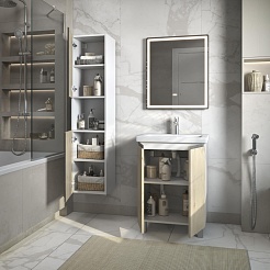 Vigo Тумба с раковиной Yuma 600-2-0 белый/дуб давос – фотография-11