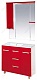 Misty Тумба с раковиной Кристи 90 L красная – фотография-4