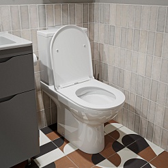 Vivon Унитаз-компакт Olkott KWH01 безободковый с быстросъёмным сиденьем микролифт – фотография-4