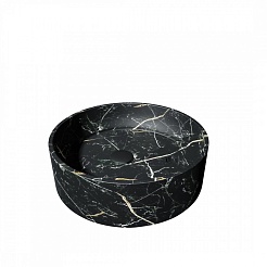 Teymi Накладная мебельная раковина Lina S D40 чёрный мрамор T50194 – фотография-4