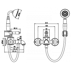Promo Смеситель для ванны Art F675109Br-B бронза – фотография-2