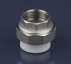 Политэк Муфта PPR белая разъемная ВР 25 х 1/2" (443631) – фотография-3