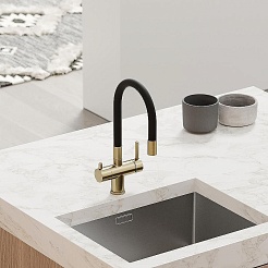 Sancos Смеситель для кухни Lucia SC4004BG брашированное золото PVD покрытие – фотография-5