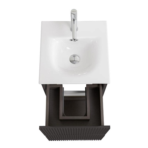 BelBagno Тумба с раковиной Uno mini 40 подвесная Темно-Серый матовый с раковиной BB-8099-3-40 – картинка-7