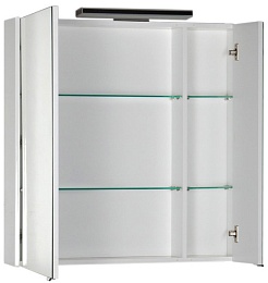 Aquanet Зеркальный шкаф "Франка 85" белый – фотография-2