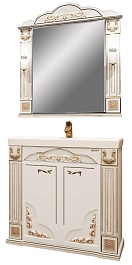 Misty Мебель для ванной Барокко 100 бежевая патина – фотография-1