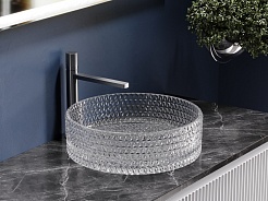 Ceramicanova Мебельная раковина Cristal 36 CN6062 прозрачная – фотография-8