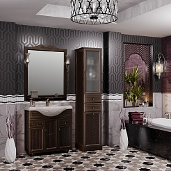 Opadiris Мебель для ванной Тибет 85 с декоративной решеткой, нагал – фотография-5