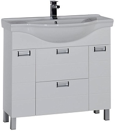 Aquanet Тумба с раковиной "Сити 90" белая (173384) – фотография-1