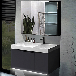 Ceruttispa Мебель для ванной Maiella 100 подвесная серая – фотография-1