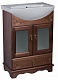 Bas Мебель для ванной Варна 65 орех, вставки стекло, ящик – картинка-8