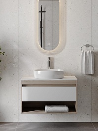 Teymi Накладная мебельная раковина Valma 50 глянцевая белая T53101 – фотография-3