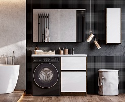 Акватон Мебель для ванной Лондри 60 R дуб кантри/белая – фотография-5