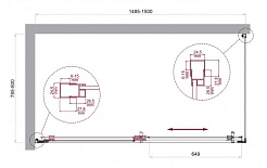 BelBagno Душевой уголок Luce 150/80 LUCE-AH-2/1-150/80-C-Cr – фотография-6