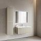 Sancos Тумба с раковиной Snob R 1.0 100 beige soft раковина Element 101 CN7003 – картинка-12