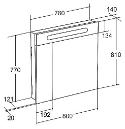 Roca Зеркальный шкаф Victoria Nord 80 Black Edition – фотография-2